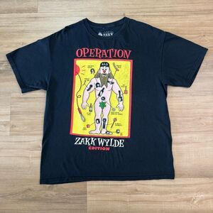 Zakk Wylde Large Operation Game Graphic Shirt Black Rock Guitarist Heavy Metal